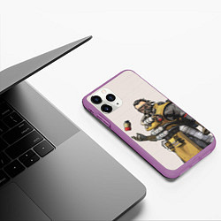 Чехол iPhone 11 Pro матовый Apex Legends, цвет: 3D-фиолетовый — фото 2