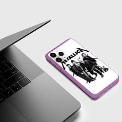 Чехол iPhone 11 Pro матовый Metallica, цвет: 3D-фиолетовый — фото 2
