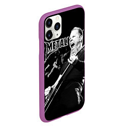 Чехол iPhone 11 Pro матовый Metallica, цвет: 3D-фиолетовый — фото 2