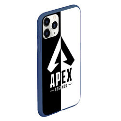 Чехол iPhone 11 Pro матовый Apex Legends: Black & White, цвет: 3D-тёмно-синий — фото 2