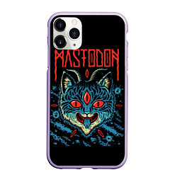 Чехол iPhone 11 Pro матовый Mastodon: Demonic Cat, цвет: 3D-светло-сиреневый