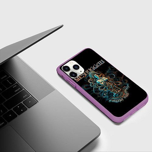 Чехол iPhone 11 Pro матовый Meshuggah: Violent Sleep / 3D-Фиолетовый – фото 3