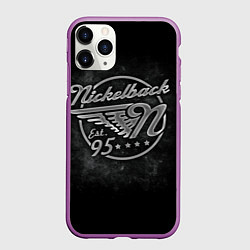 Чехол iPhone 11 Pro матовый Nickelback Est. 1995, цвет: 3D-фиолетовый