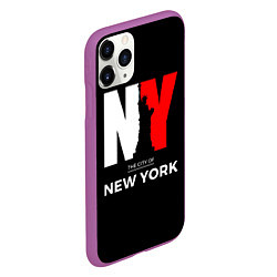 Чехол iPhone 11 Pro матовый New York City, цвет: 3D-фиолетовый — фото 2