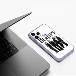 Чехол iPhone 11 Pro матовый The Beatles: White Side, цвет: 3D-светло-сиреневый — фото 2