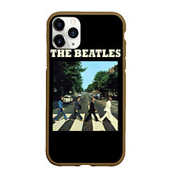 Чехол iPhone 11 Pro матовый The Beatles: Abbey Road, цвет: 3D-коричневый