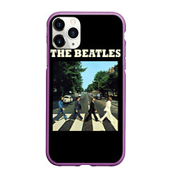 Чехол iPhone 11 Pro матовый The Beatles: Abbey Road, цвет: 3D-фиолетовый