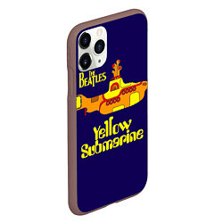 Чехол iPhone 11 Pro матовый The Beatles: Yellow Submarine, цвет: 3D-коричневый — фото 2