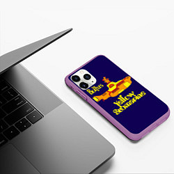 Чехол iPhone 11 Pro матовый The Beatles: Yellow Submarine, цвет: 3D-фиолетовый — фото 2