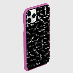 Чехол iPhone 11 Pro матовый Sally Face: Black Pattern, цвет: 3D-фиолетовый — фото 2