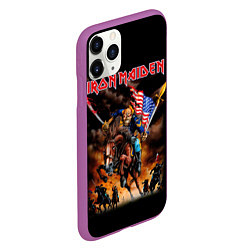 Чехол iPhone 11 Pro матовый Iron Maiden: USA Warriors, цвет: 3D-фиолетовый — фото 2