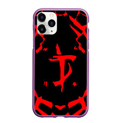 Чехол iPhone 11 Pro матовый DOOM: Red Slayer, цвет: 3D-фиолетовый