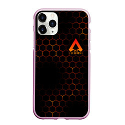 Чехол iPhone 11 Pro матовый Apex Legends: Orange Carbon, цвет: 3D-розовый