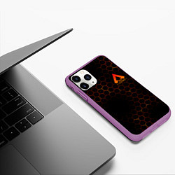 Чехол iPhone 11 Pro матовый Apex Legends: Orange Carbon, цвет: 3D-фиолетовый — фото 2