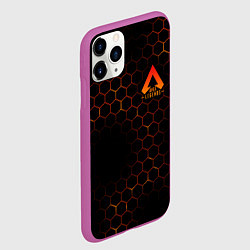 Чехол iPhone 11 Pro матовый Apex Legends: Orange Carbon, цвет: 3D-фиолетовый — фото 2