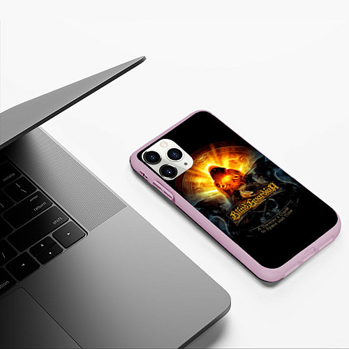 Чехол iPhone 11 Pro матовый Blind Guardian: Guide to Space / 3D-Розовый – фото 3