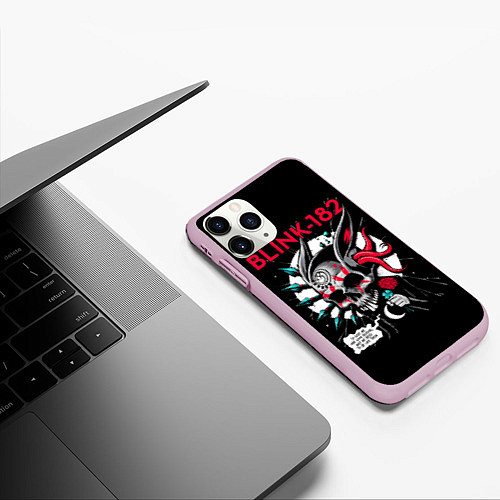 Чехол iPhone 11 Pro матовый Blink-182: Death Punk / 3D-Розовый – фото 3