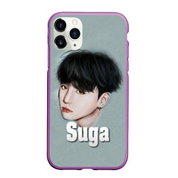 Чехол iPhone 11 Pro матовый BTS Suga, цвет: 3D-фиолетовый