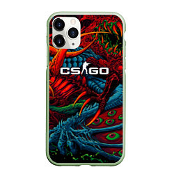 Чехол iPhone 11 Pro матовый CS:GO Hyper Beast, цвет: 3D-салатовый