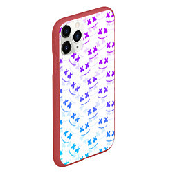 Чехол iPhone 11 Pro матовый Marshmello: Light Neon, цвет: 3D-красный — фото 2