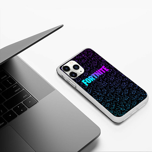 Чехол iPhone 11 Pro матовый MARSHMELLO x FORTNITE / 3D-Белый – фото 3