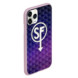 Чехол iPhone 11 Pro матовый Sally Face: Violet SF, цвет: 3D-розовый — фото 2