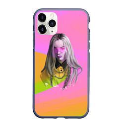 Чехол iPhone 11 Pro матовый Billie Eilish: Pink Fashion, цвет: 3D-серый