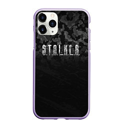 Чехол iPhone 11 Pro матовый STALKER: Dark Camo, цвет: 3D-светло-сиреневый