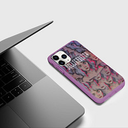 Чехол iPhone 11 Pro матовый Billie Eilish, цвет: 3D-фиолетовый — фото 2
