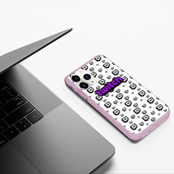 Чехол iPhone 11 Pro матовый Twitch Online, цвет: 3D-розовый — фото 2
