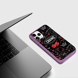Чехол iPhone 11 Pro матовый Casino, цвет: 3D-фиолетовый — фото 2