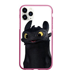 Чехол iPhone 11 Pro матовый Черная фурия, цвет: 3D-малиновый