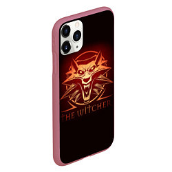 Чехол iPhone 11 Pro матовый The Witcher, цвет: 3D-малиновый — фото 2