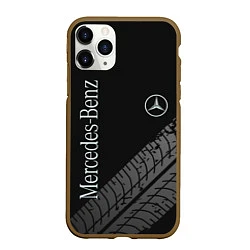 Чехол iPhone 11 Pro матовый Mercedes AMG: Street Style, цвет: 3D-коричневый