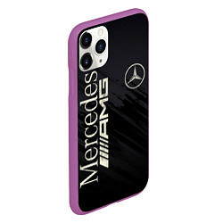 Чехол iPhone 11 Pro матовый Mercedes AMG: Black Edition, цвет: 3D-фиолетовый — фото 2
