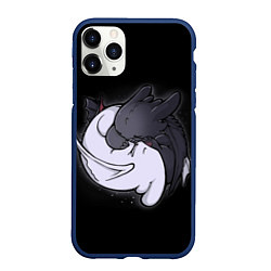 Чехол iPhone 11 Pro матовый Night Fury: Yin Yang, цвет: 3D-тёмно-синий