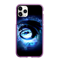 Чехол iPhone 11 Pro матовый Night Fury, цвет: 3D-фиолетовый