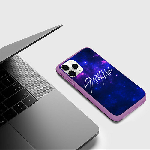 Чехол iPhone 11 Pro матовый Stray Kids / 3D-Фиолетовый – фото 3