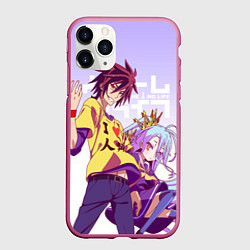 Чехол iPhone 11 Pro матовый No Game No Life, цвет: 3D-малиновый