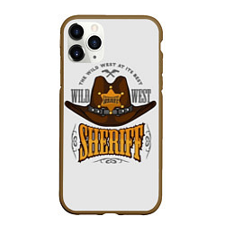 Чехол iPhone 11 Pro матовый Sheriff - wild west, цвет: 3D-коричневый