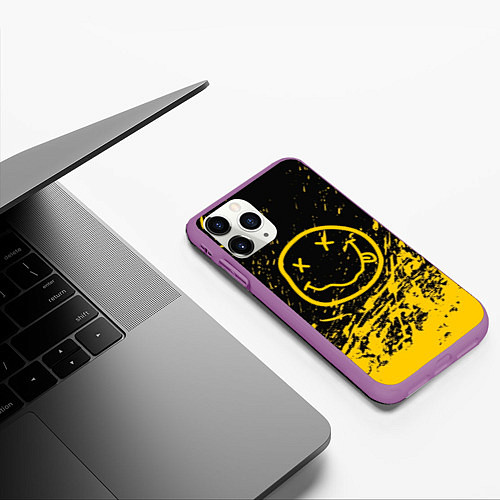 Чехол iPhone 11 Pro матовый NIRVANA / 3D-Фиолетовый – фото 3