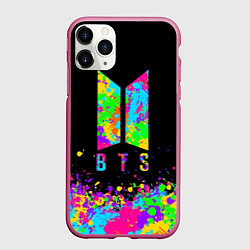 Чехол iPhone 11 Pro матовый BTS: Mood Paint, цвет: 3D-малиновый