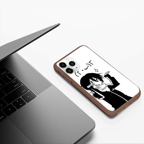 Чехол iPhone 11 Pro матовый Бездомный бог / 3D-Коричневый – фото 3