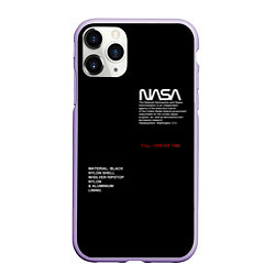 Чехол iPhone 11 Pro матовый NASA, цвет: 3D-светло-сиреневый