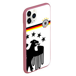 Чехол iPhone 11 Pro матовый Сборная Германии, цвет: 3D-малиновый — фото 2