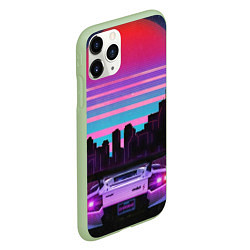 Чехол iPhone 11 Pro матовый Racing 80s, цвет: 3D-салатовый — фото 2