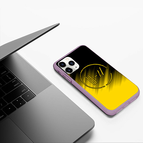 Чехол iPhone 11 Pro матовый TWENTY ONE PILOTS / 3D-Сиреневый – фото 3