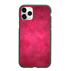 Чехол iPhone 11 Pro матовый Любовь и счастье, цвет: 3D-темно-зеленый