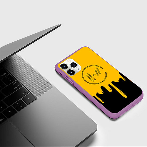 Чехол iPhone 11 Pro матовый TWENTY ONE PILOTS / 3D-Фиолетовый – фото 3