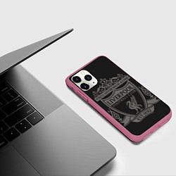 Чехол iPhone 11 Pro матовый Liverpool - Classic Est 1892, цвет: 3D-малиновый — фото 2